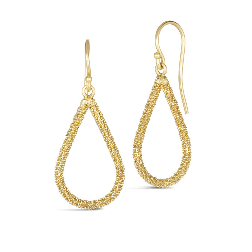 Earrings- Stardust Tear Drop Small 18k