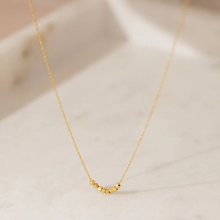 Necklace- Tiny Nugget Gold/Gold