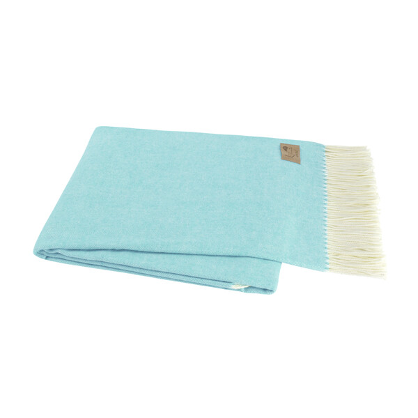 Herringbone Throw- Turquoise