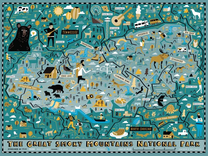 Great Smoky Mtns Map Puzzle