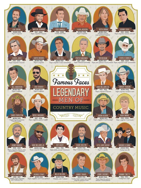 Legendary Men of Country Music Puzzle