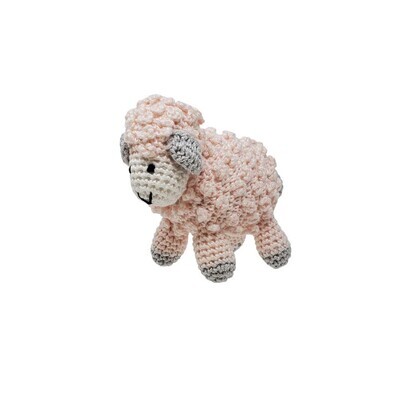 Little crochet sheep - pink