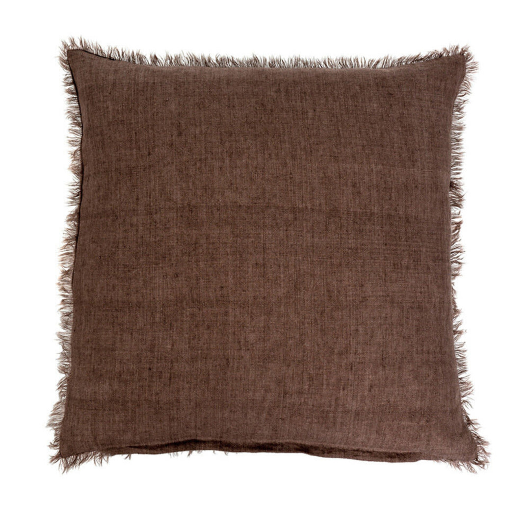 24x24 Lina Linen Pillow, Mocha