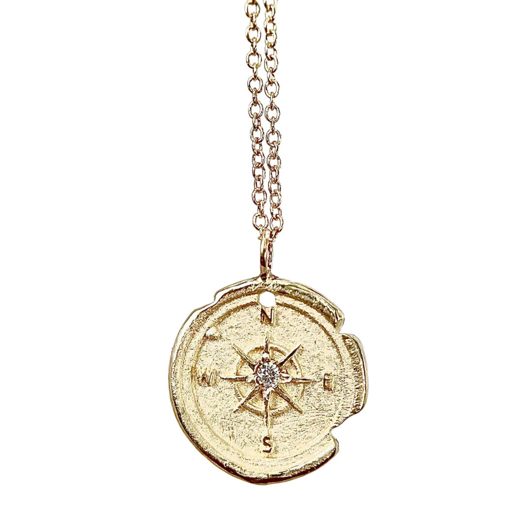 Necklace- 14k Delicate Sm Compass