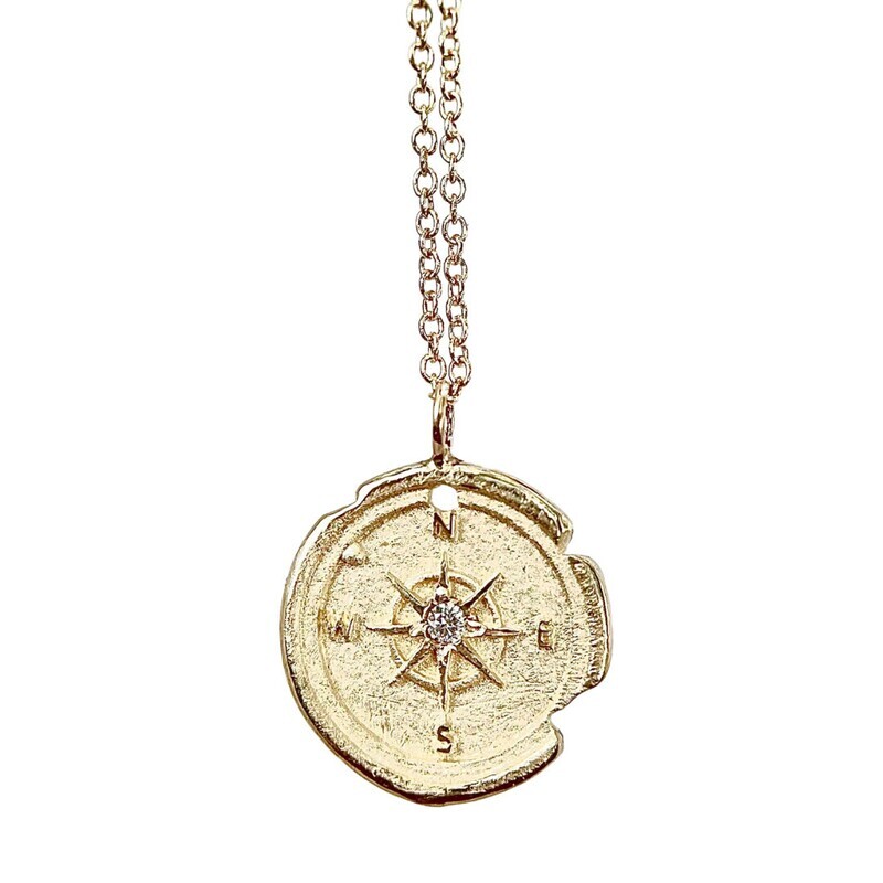 Necklace- 14k Delicate Sm Compass
