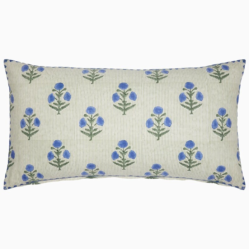 Lucy Azure Bolster w. insert 17x32