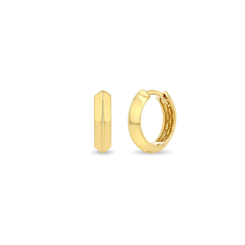 Earrings- 14k Knife Edge Hoop 13mm
