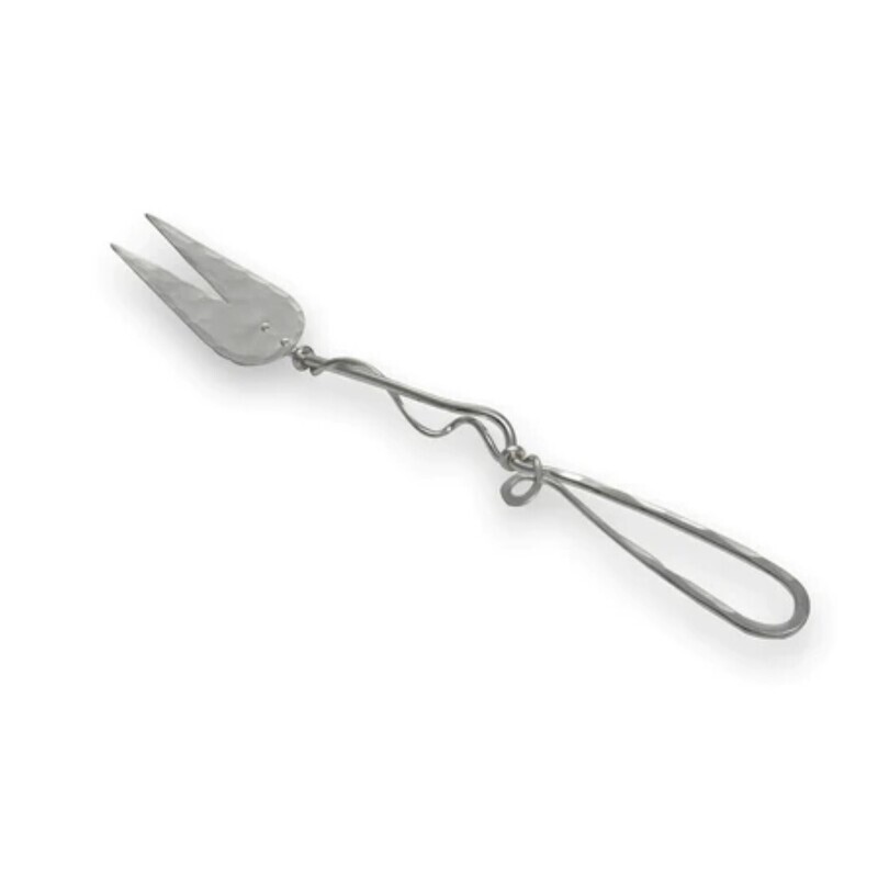 Silver 2 Tine Meat Fork- Vine