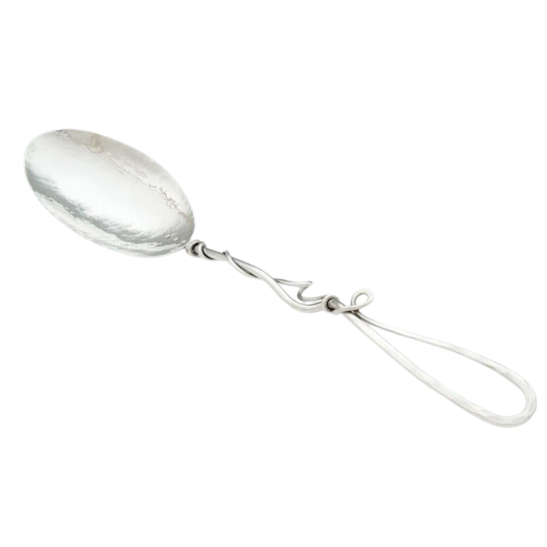 Silver Large Serving Spoon- Vine