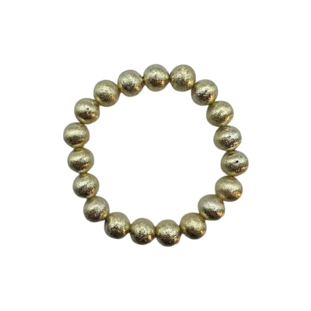 Bracelet- Brushed Metal Bead - medium