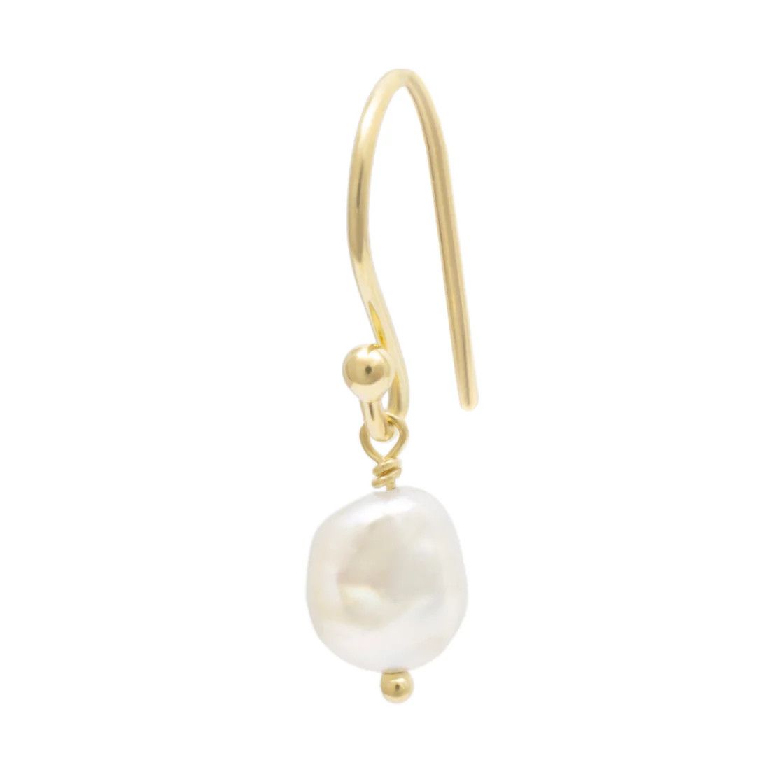 Earrings- Freshwater Pearl Nugget 18k