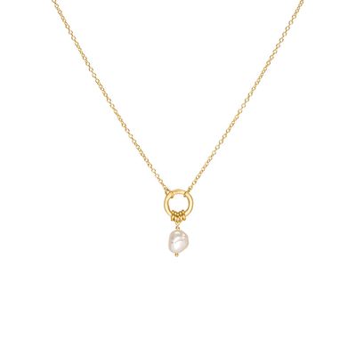 Necklace- Luna Pearl Nugget Necklace 18k