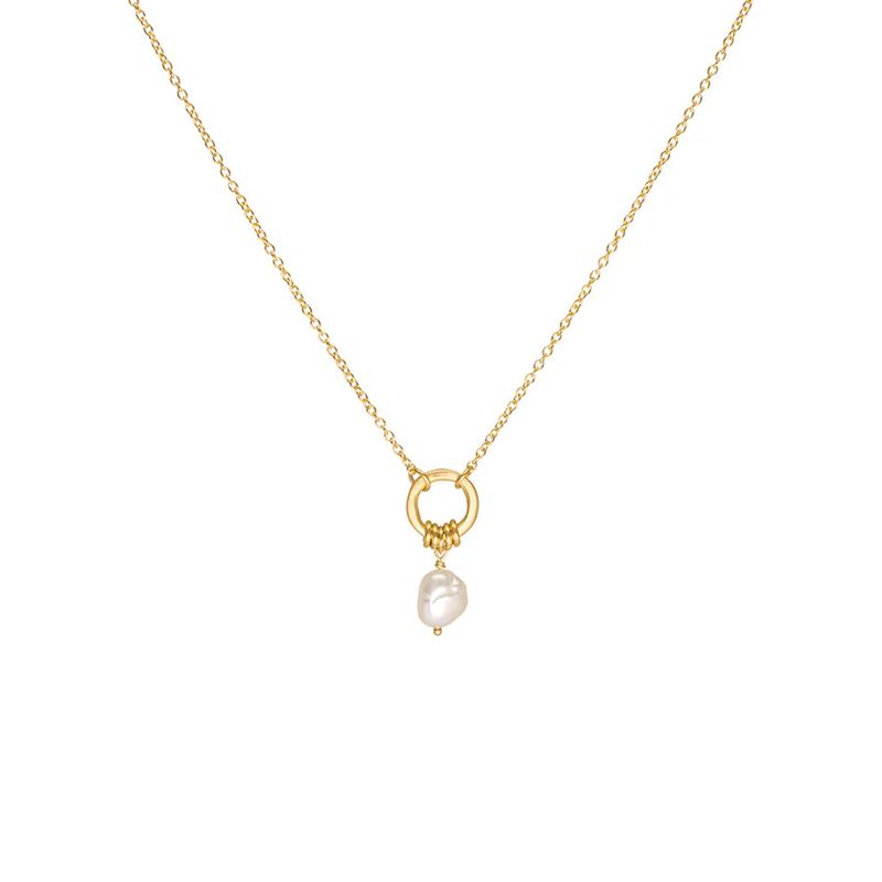 Necklace- Luna Pearl Nugget Necklace 18k