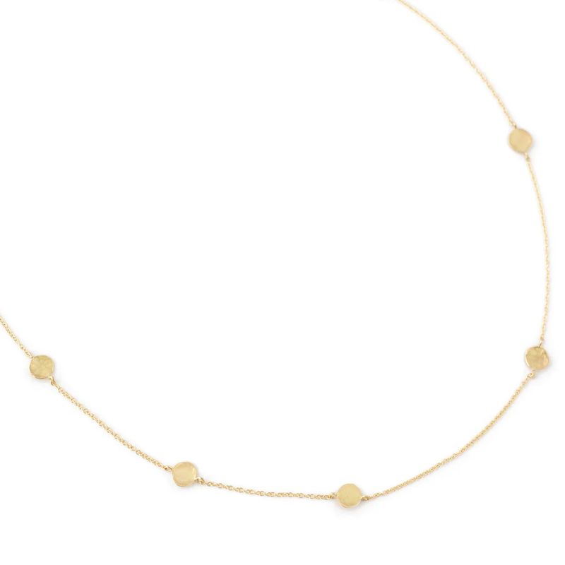 Necklace- Eight Hammered Gold Discs- interval