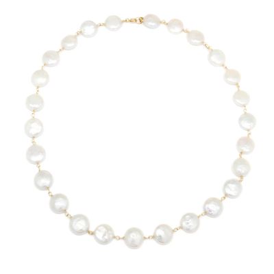 Necklace- Coin Pearl Tied