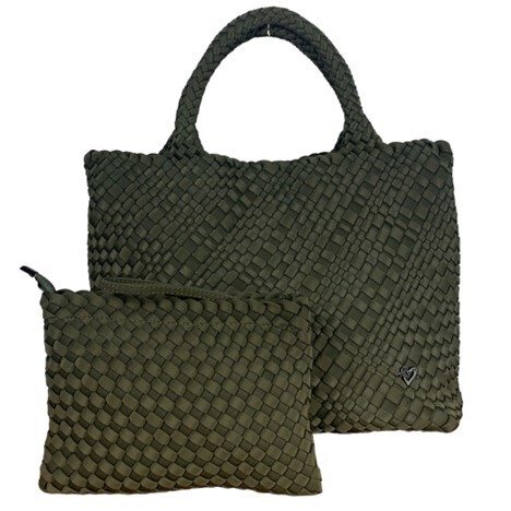 London Large Woven Bag, Color: Olive