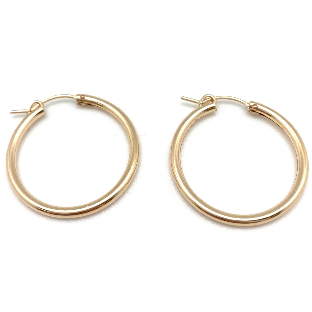Earring- Nina Hoop, Gold Medium