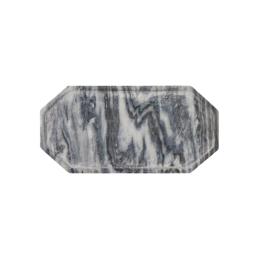 Aila Gray Marble Tray, Small
