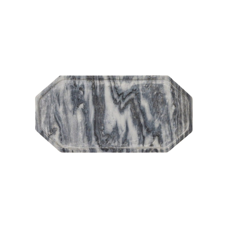 Aila Gray Marble Tray, Small