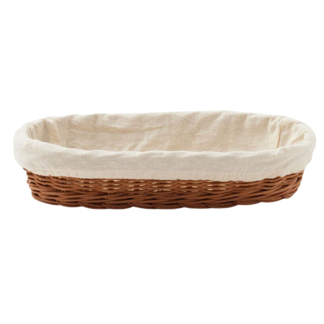 Lasata Rattan Small Oblong Tray with Liner