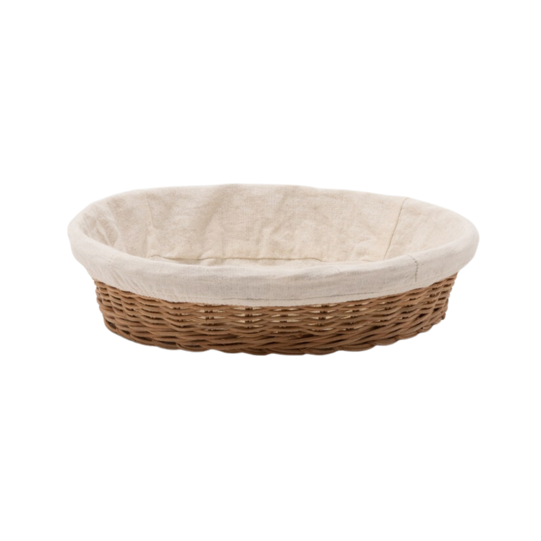 Lasata Rattan Large Round Tray with Liner