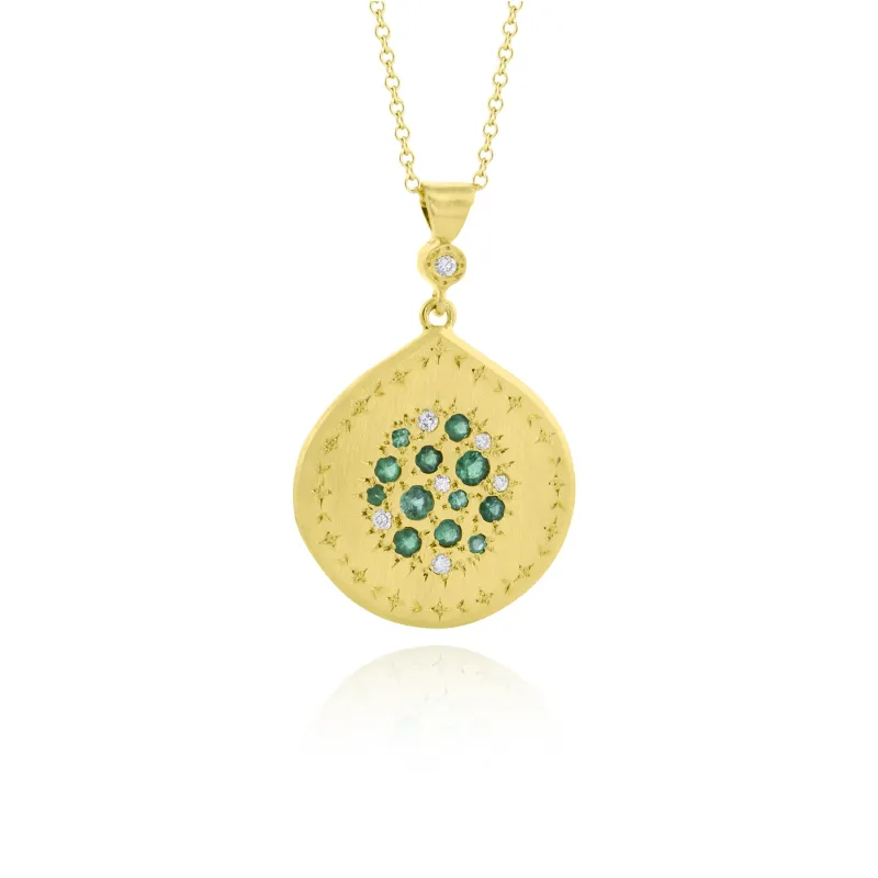 Emerald and Diamond Pendant