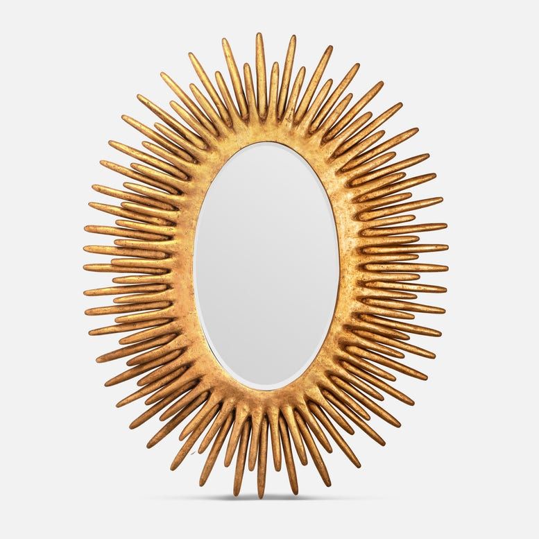 Mirror Donatella 45x57 Distressed Gold