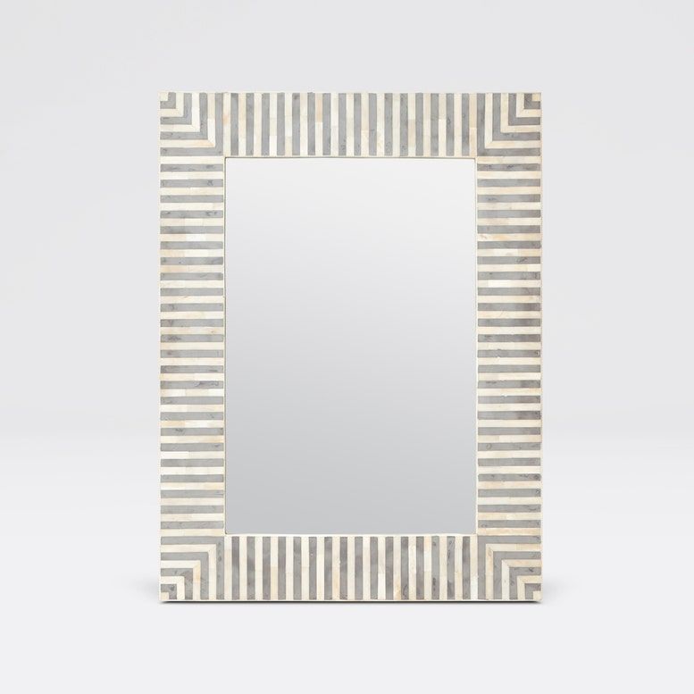 Mirror- Malena- White Bone/ Grey Resin 30x40