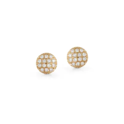 Earrings- Lauren Joy Mini Stud Yellow Gold 0.14 ct diamond