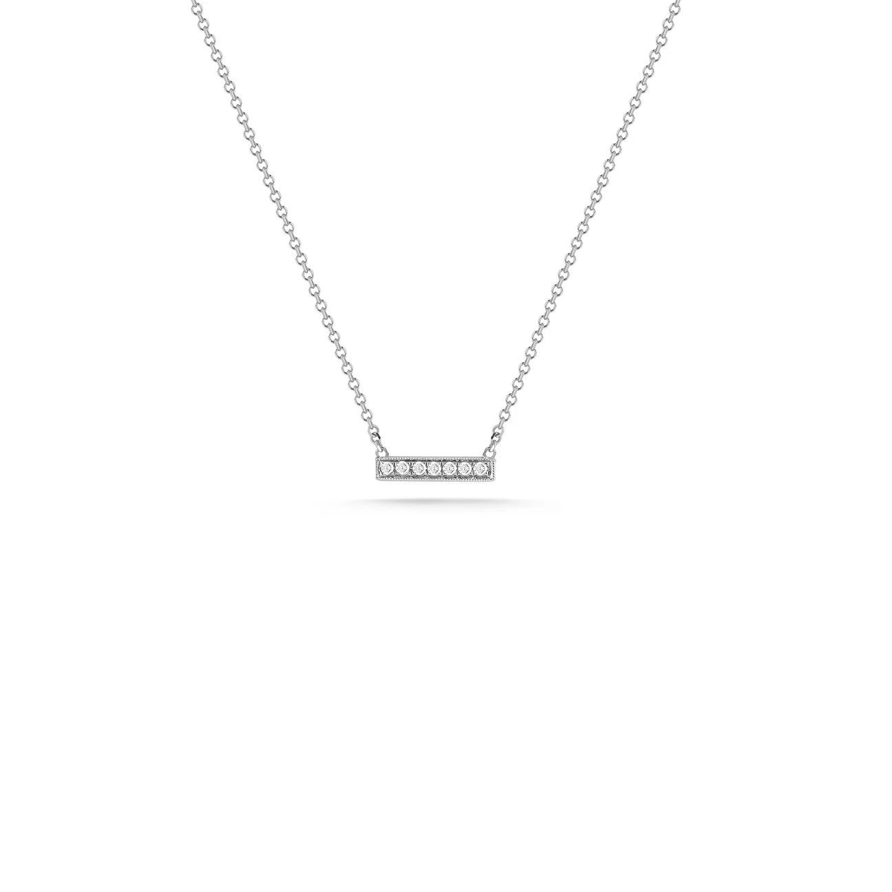 Necklace- Sylvie Rose Bar 18in WG, .04ctw