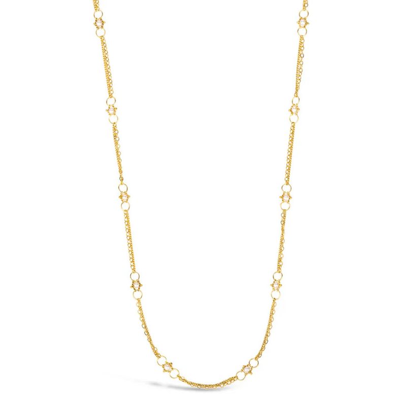 Necklace- Whisper Chain Pearl 24&quot; 18k