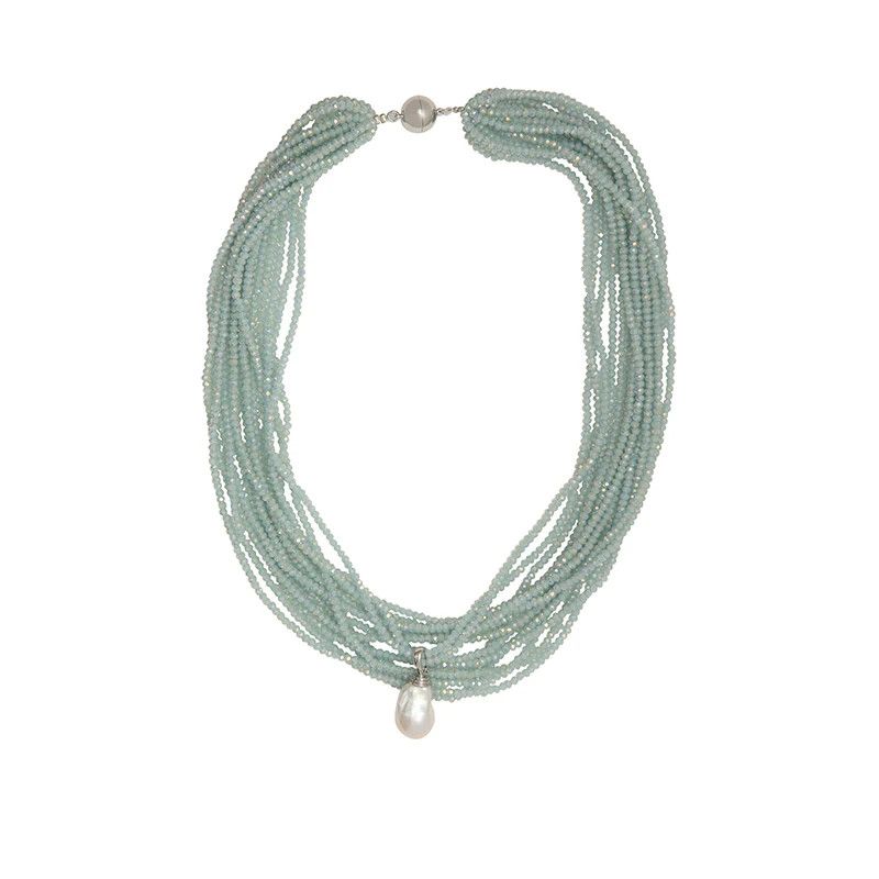 Lite Blue Crystal Necklace