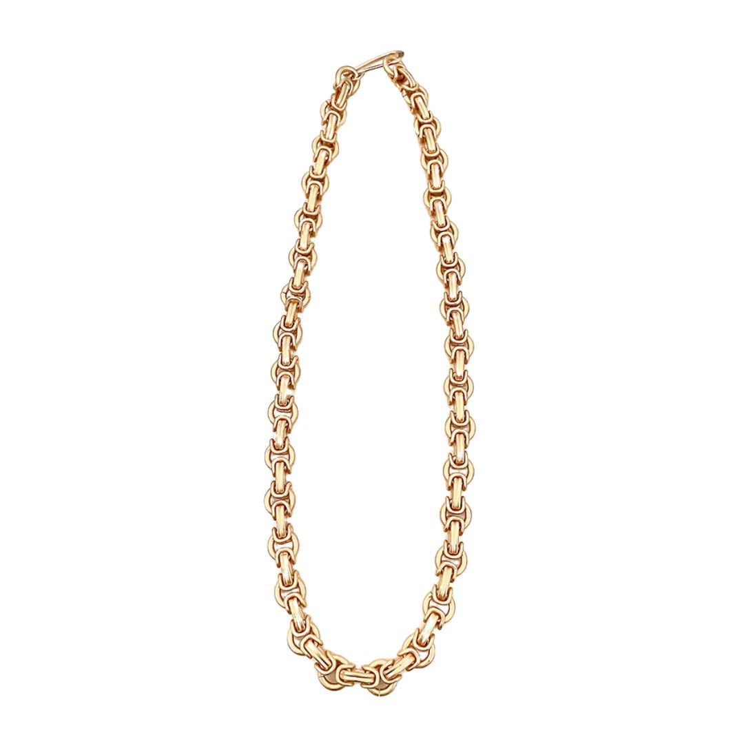 Necklace- 14kGP Heavy Byzantine Chain