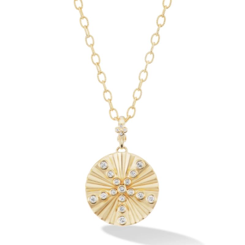 Shine Pendant Necklace, Lg, 18k