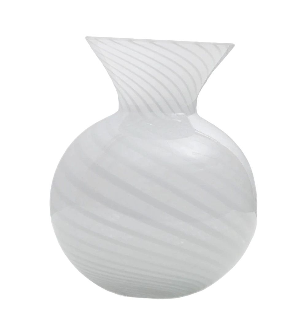 Bud Vase White Stripe