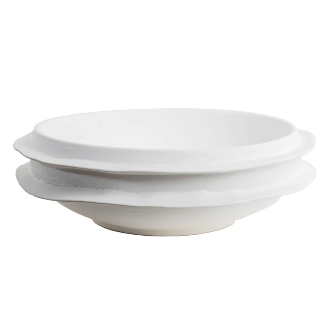 Spiral Bowl, Matte White 17x17