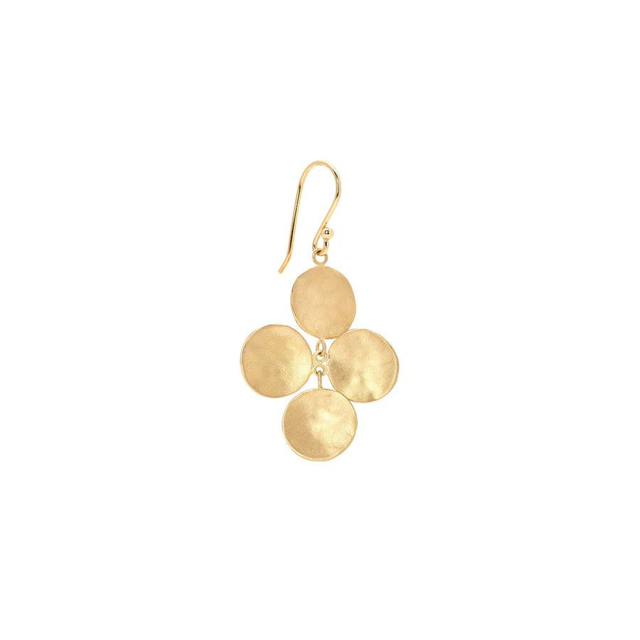 Earring- 4 Disc 18k Gold