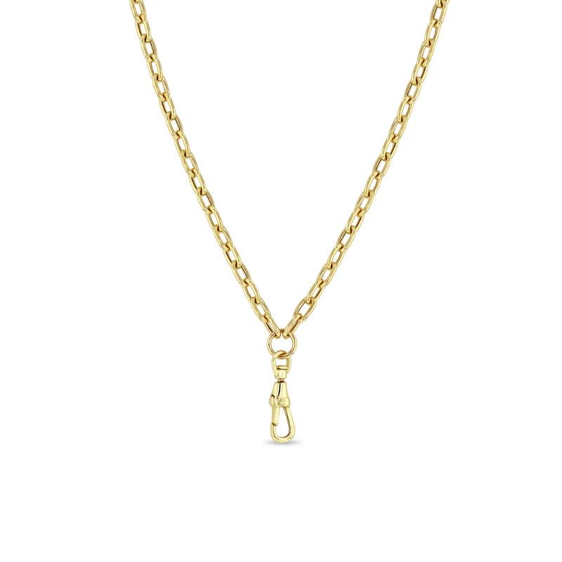Necklace- 14k Med Sq val Chain FOB Clasp