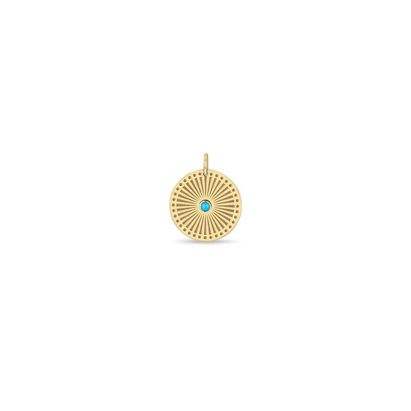 Charm- 14k Sunbeam w. Turquoise