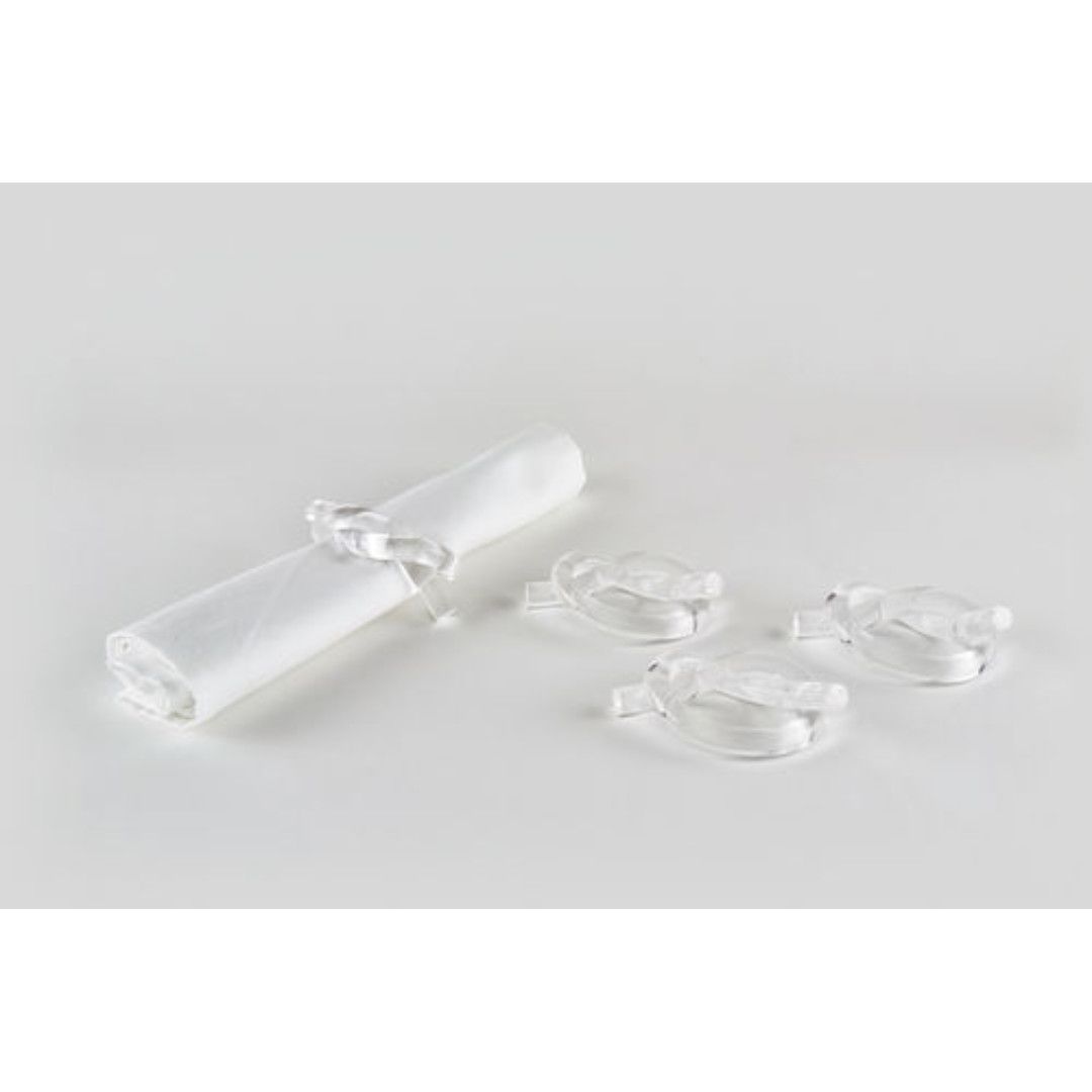 Lucite Napkin Ring Set/4 - Clear
