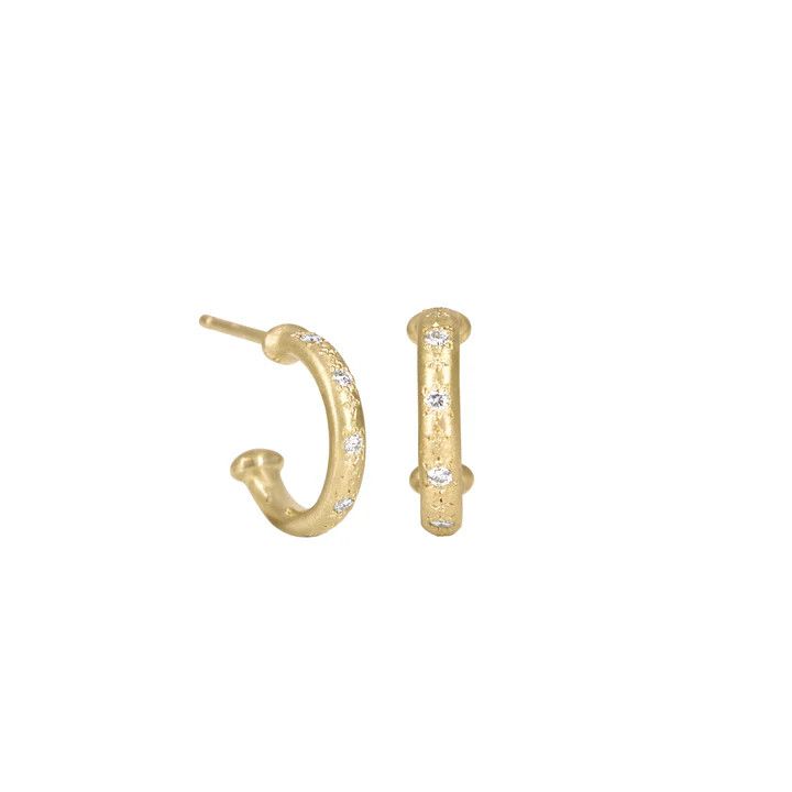 Earrings- Stepping Star Hoop w. Diamond