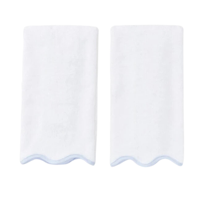 Scalloped Hand Towel, Pair