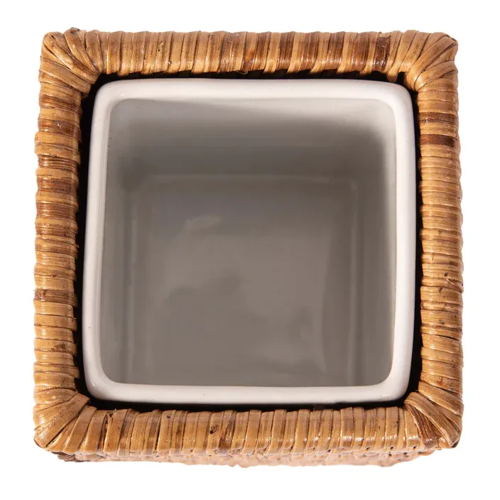 Square Tumbler, Ceramic Insert-, Color: Honey Brown