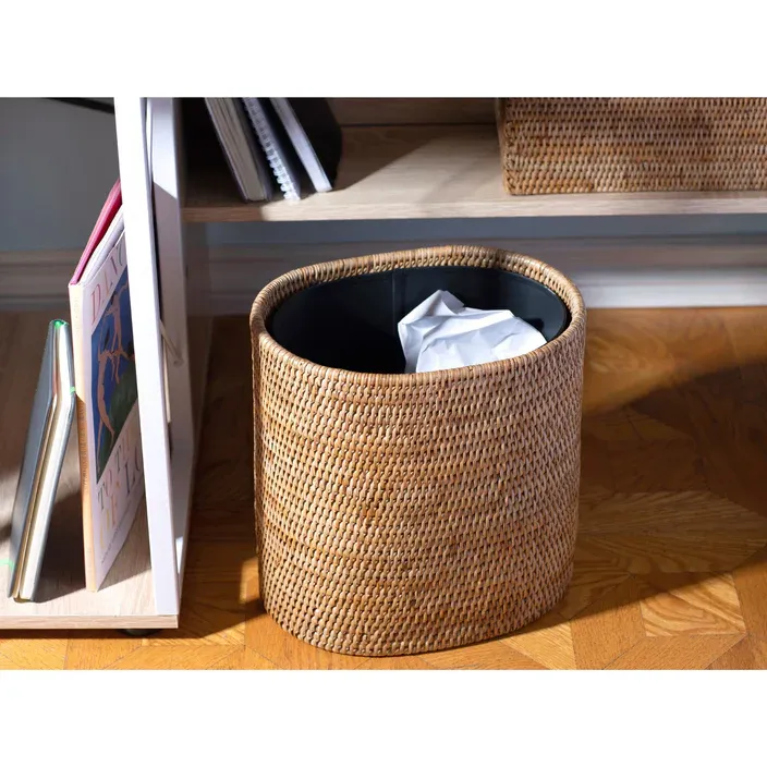 Oval Waste Basket, Metal liner-