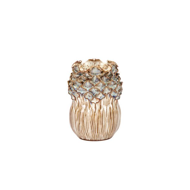 Cream and Indigo Blue Vase SM