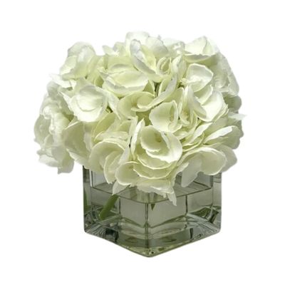 2&quot; Sq Hydrangea, Color: White