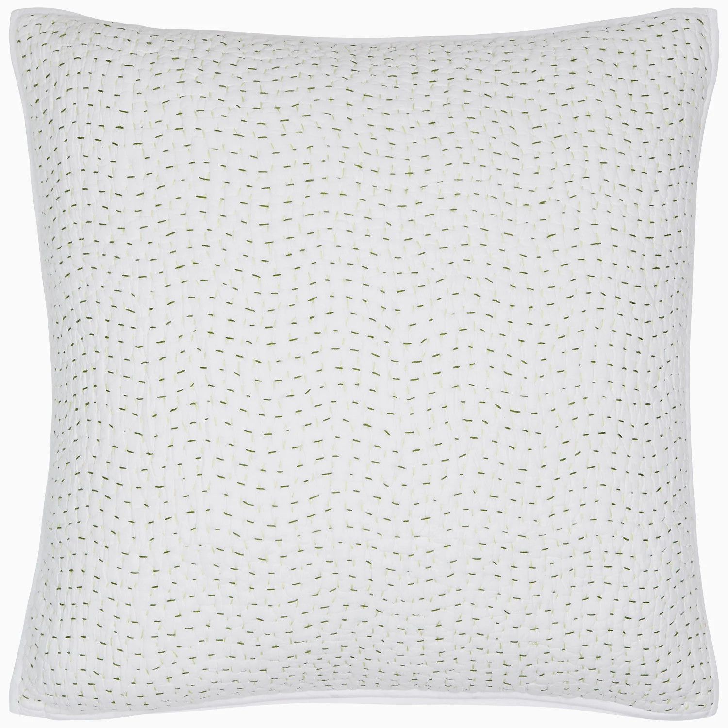 Stitched Euro Sham-, Color: Moss