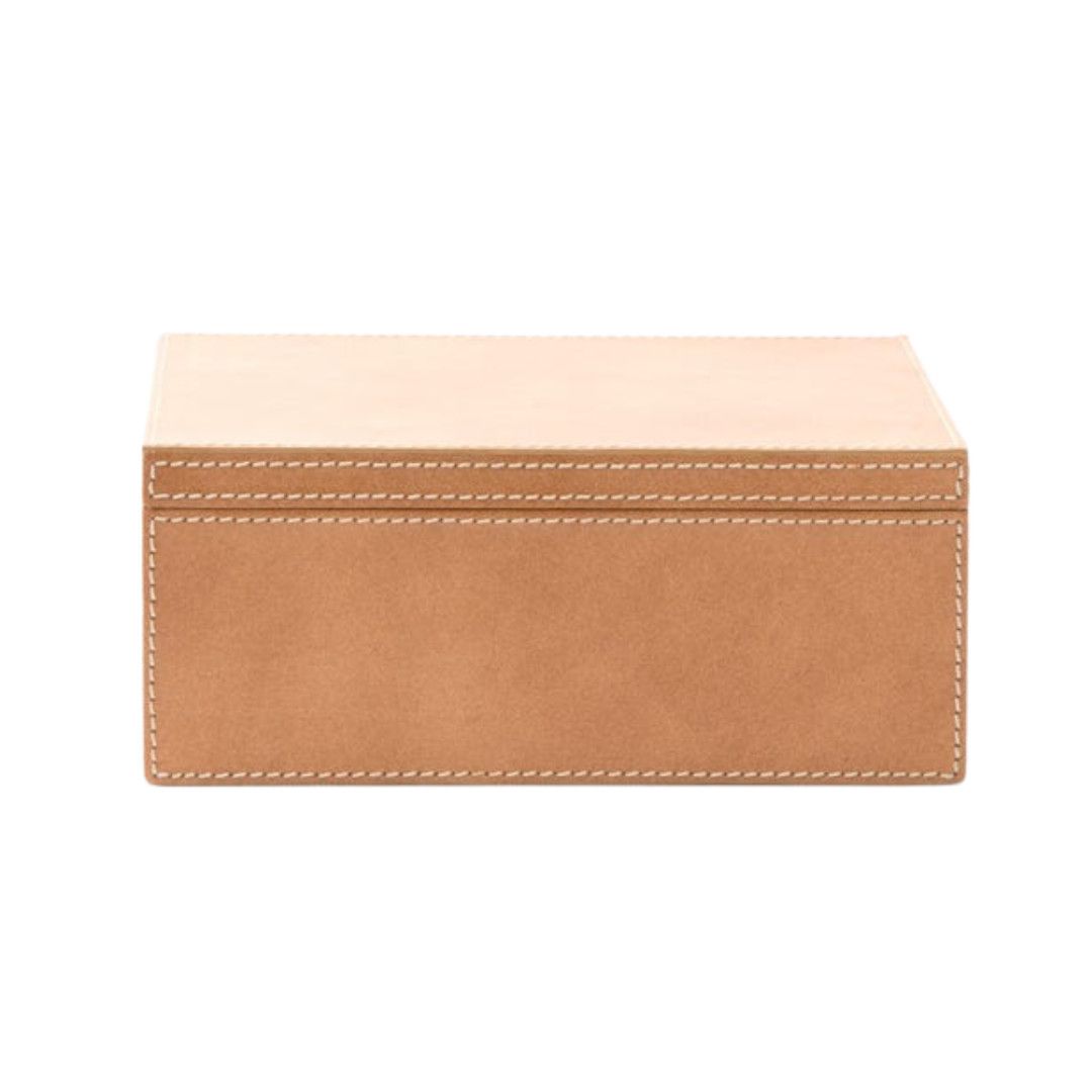Selby Leather Box, Medium, Camel