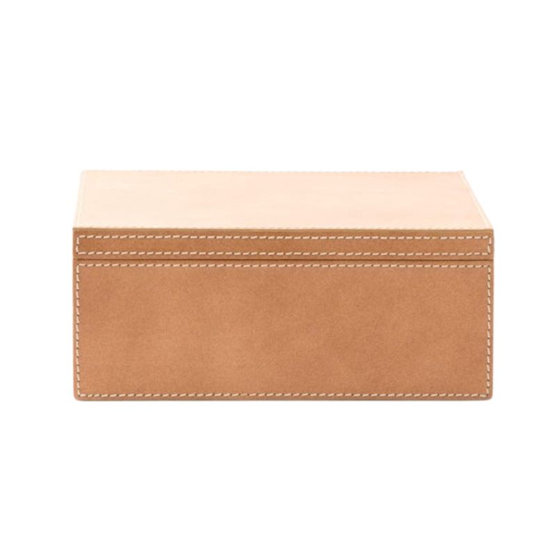 Selby Leather Box, Medium, Camel