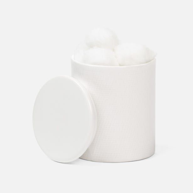 Cordoba White Burlap Canister